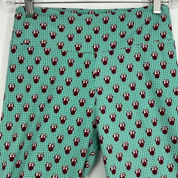 Disney X Lularoe Minnie Mouse Leggings in Teal Green & Fuchsia - Picture 2 of 9
